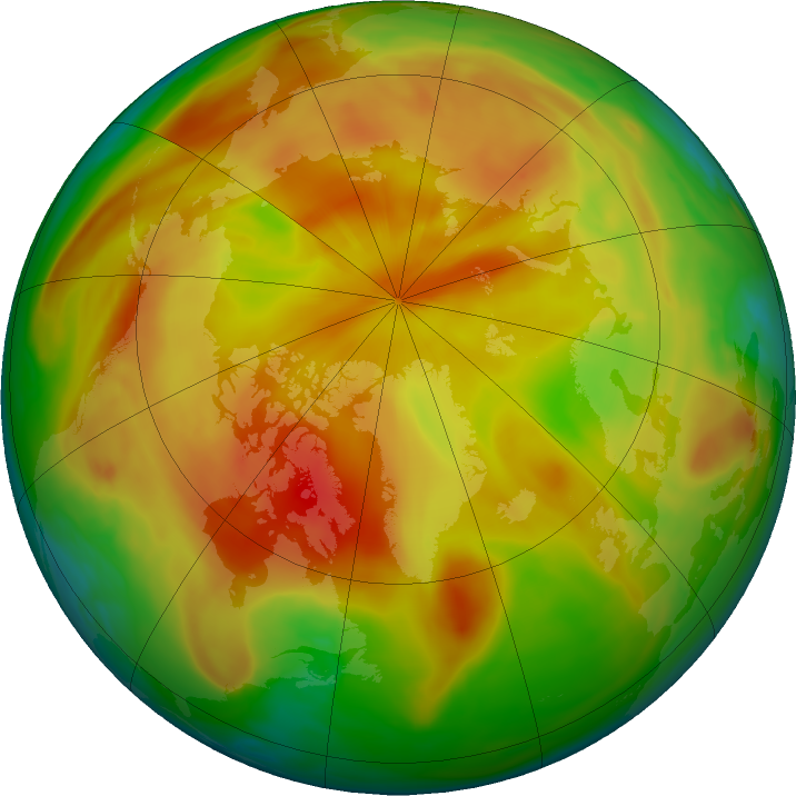 Arctic ozone map for 19 April 2022